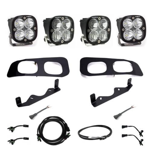 Baja Designs Squadron Racer/Squadron Pro "Unlimited" Dual Fog Pocket Light Kit for Ford (2023-25) F-250/350 Super Duty, Multi-Pattern Light Pattern, Clear Lens, Upfitter Wiring