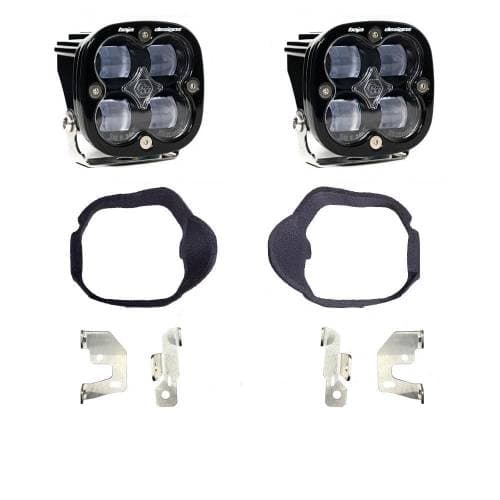 Baja Designs Squadron SAE Fog Pocket Light Kit for Mercedes (2014-18) Sprinter Van, SAE Fog Light Pattern, Clear Lens