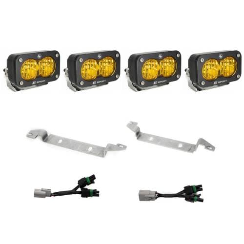 Baja Designs S2 Sport OEM Fog Light Replacement Kit for Toyota (2024-25) Tacoma, TRD Pro/Trailhunter, Wide Cornering Light Pattern, Amber Lens