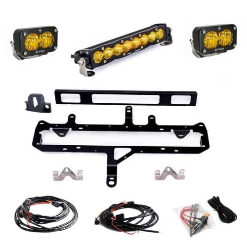 Baja Designs S8 10" Light Bar / S2 Pro TRD Pro Grille Conversion Light Kit for Toyota (2024-25) Tacoma, Multi-Pattern Light Pattern, Baja Amber Lens