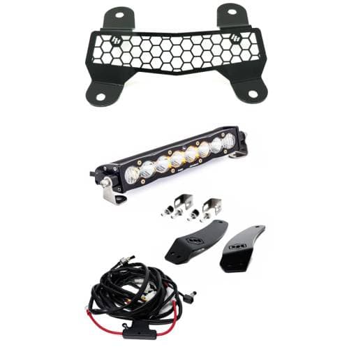 Baja Designs S8 10 Inch Grille Mount Light Bar Kit w/Facia for Arctic Cat (2020-21) Wildcat XX / Textron (2018-19) Wildcat XX, Driving/Combo Light Pattern, Clear Lens