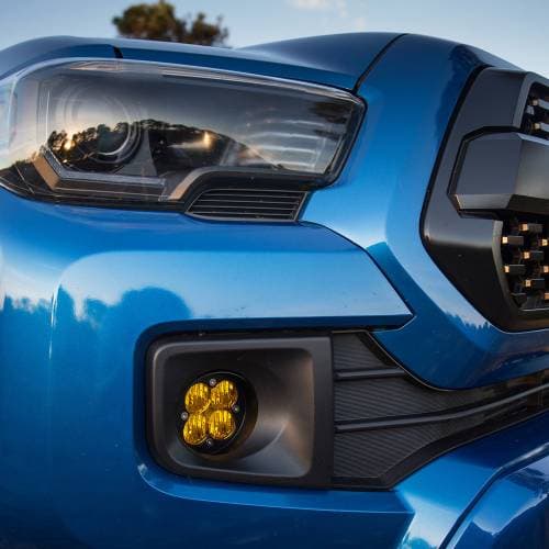 Baja Designs Squadron-R Sport Fog Pocket Light Kit for Toyota (2010-24) 4Runner / (2012-23) Tacoma / (2014-21) Tundra; Wide Cornering Light Pattern, Baja Amber Lens