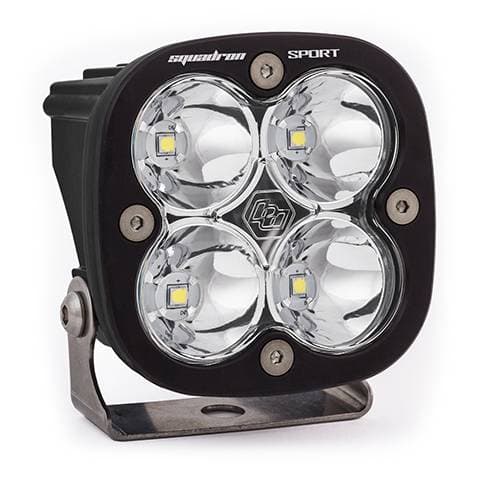 Baja Designs Squadron Sport Black LED Auxiliary Light Pod - Universal (Spot Light Pattern, Clear Lens)
