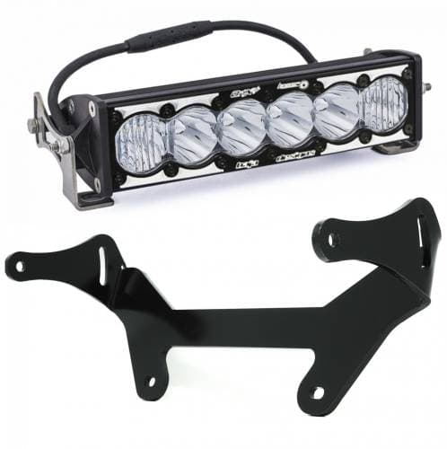 Baja Designs OnX6+ LED/Laser Hybrid 10 Inch Shock Mount Light Bar Kit for Can-Am (2017-24) Maverick X3, Driving/Combo Light Pattern, Clear Lens