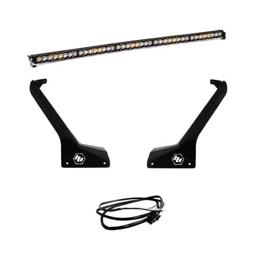 Baja Designs S8 50 Inch Roof Mount Light Kit for Jeep (2020-25) Gladiator / (2018-25) Wrangler JL Exc. Rubicon 392, Driving/Combo Light Pattern, Clear Lens, Upfitter Wiring