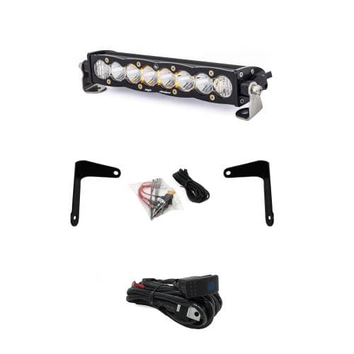 Baja Designs S8 10 Inch Shock Mount Light Bar Kit for Can-Am (2017-24) Maverick X3, Driving/Combo Light Pattern, Clear Lens