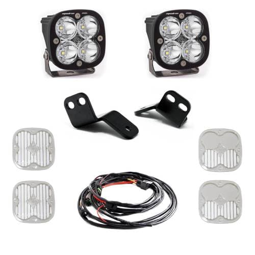 Baja Designs Squadron Pro A-Pillar Light Kit for Polaris (2014-22) RZR XP 1000; XP Turbo; Turbo S, Spot Light Pattern, Clear Lens