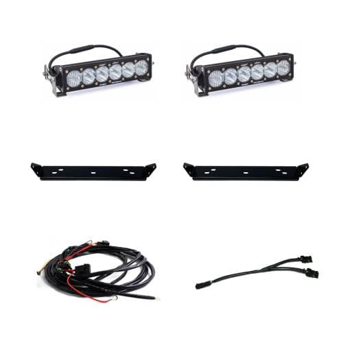 Baja Designs OnX6+ 10 Inch Dual Behind Grille Light Bar Kit for Ford (2021-25) F-150 Raptor / (2024-25) F-150 Raptor 37/R, Driving/Combo Light Pattern, Clear Lens