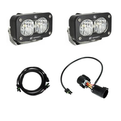 Baja Designs S2 Sport Dual Reverse Light Kit for Ford (2023-25) F-250/350 Super Duty, Wide Cornering Light Pattern, Clear Lens, Trailer Hitch Harness Wiring