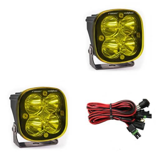Baja Designs Squadron Racer Edition LED Auxiliary Light Pod Pair - Universal (Racer Spot Light Pattern, Baja Amber Lens)