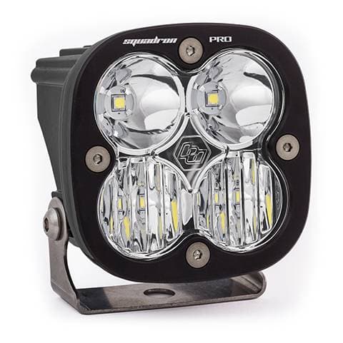 Baja Designs Squadron Pro Black LED Auxiliary Light Pod - Universal, Driving/Combo Light Pattern, Clear Lens