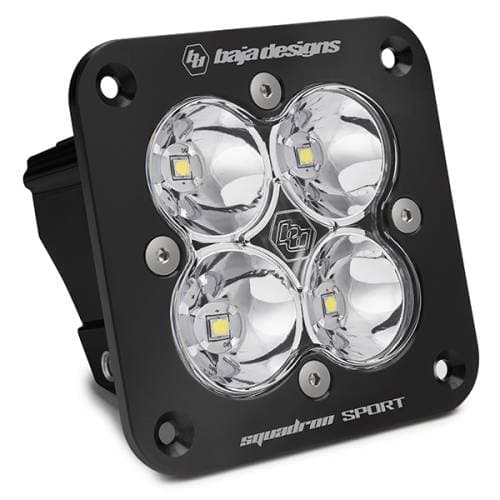 Squadron Sport Black Flush Mount LED Auxiliary Light Pod - Universal (Work/Scene Light Pattern, Clear Lens)
