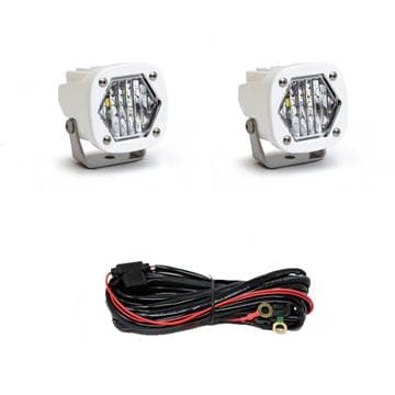 Baja Designs S1 LED Auxiliary Light Pod Pair, White, Wide Cornering Light Pattern, Clear Lens - Universal
