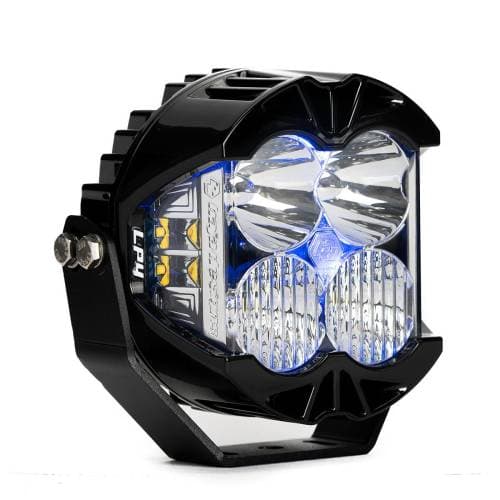 Baja Designs LP4 Pro LED Auxiliary Light Pod Light Pattern Driving/Combo, Clear Lens, Blue Backlight - Universal