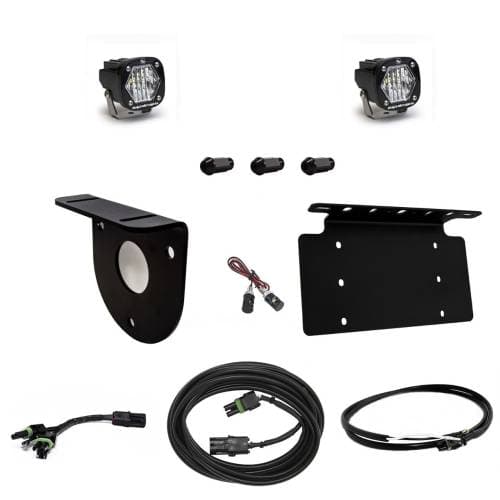 Baja Designs S1 Dual Reverse Light Kit for Ford (2021-25) Bronco, Wide Cornering, Clear Lens, Upfitter Wiring, w/ License Plate Mount