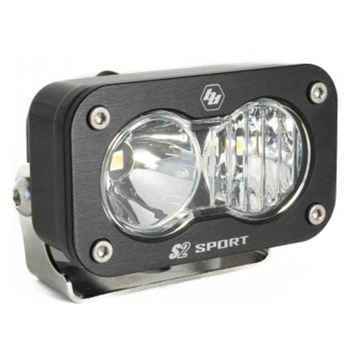Baja Designs S2 Sport Black LED Auxiliary Light Pod - Universal (Driving/Combo Light Pattern, Clear Lens)