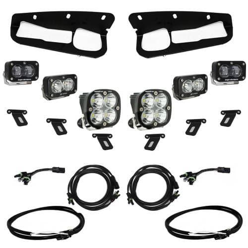 Baja Designs S2 SAE “Pro” Fog Pocket Light Kit for Ford (2021-25) Bronco; Steel Bumper, Clear Lens, Upfitter Harness