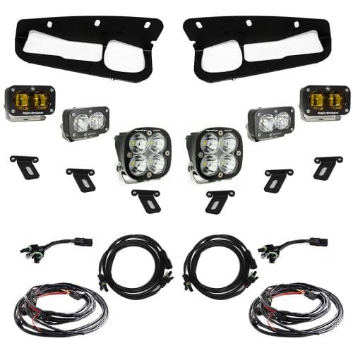 Baja Designs S2 SAE “Sportsmen” Fog Pocket Light Kit for Ford (2021-25) Bronco; Steel Bumper, Baja Amber Lens, Toggle Harness