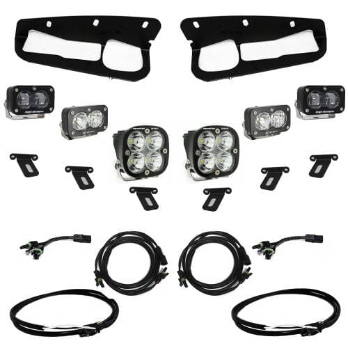 Baja Designs S2 SAE “Sportsmen” Fog Pocket Light Kit for Ford (2021-25) Bronco; Steel Bumper, Clear Lens, Upfitter Harness