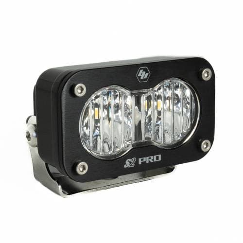 Baja Designs S2 Pro Black LED Auxiliary Light Pod - Universal, Wide Cornering Light Pattern, Clear Lens