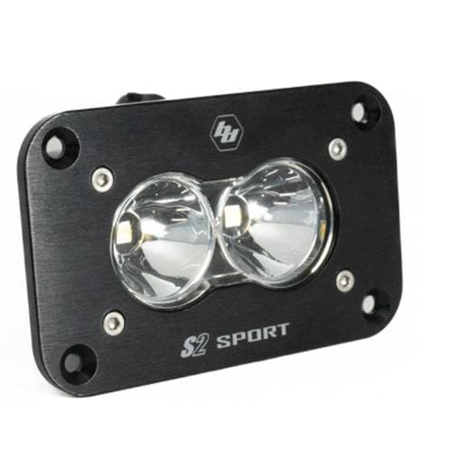 Baja Designs S2 Sport Black Flush Mount LED Auxiliary Light Pod - Universal (Spot Light Pattern, Clear Lens)
