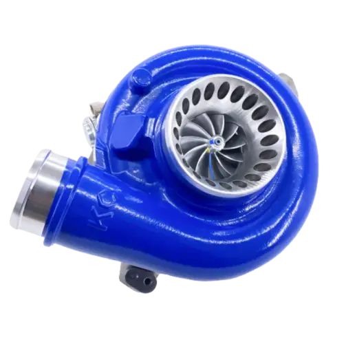 KC Turbos Jetfire Turbo for Ford (2004-07) 6.0L Power Stroke, (9 Blade (EXTREME WHISTLE), Stage 1, Royal Blue)