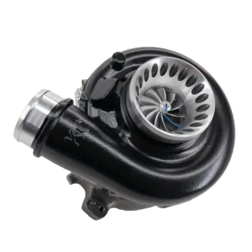 KC Turbos Jetfire Turbo for Ford (2004-07) 6.0L Power Stroke, (9 Blade Wheel (EXTREME WHISTLE), Stage 2, Jet Black)