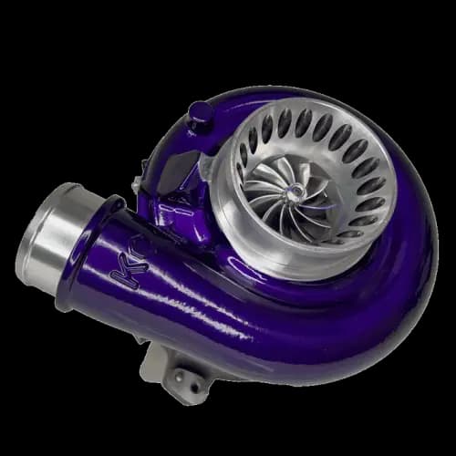 KC Turbos Jetfire Turbo for Ford (2003) 6.0L Power Stroke, (9 Blade Wheel (EXTREME WHISTLE), Stage 2, Haunter Purple)