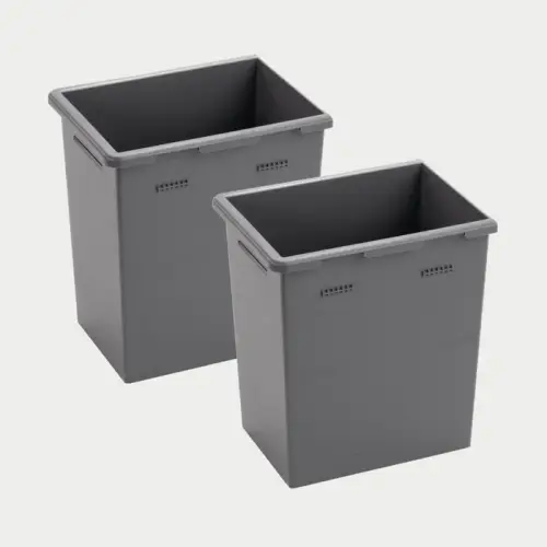 DECKED Deep Stash Bins - Storage Bins vX & vY Drawer Systems - one (1) set of two (2) (Grey)