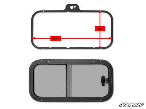 SuperATV Sliding Window Kit for SuperATV Polycarbonate Rear Windshields