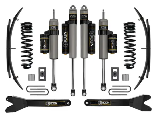 ICON 2.5" Lift, Stage 2 Suspension System w/ Radius Arms and Expansion Packs for Ford (2023-25) F-250/F-350 4WD, Super Duty, Diesel