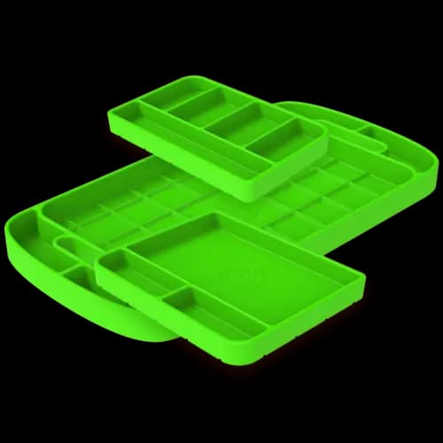 S&B Silicone Tool Tray 3 Piece Set, Lime Green