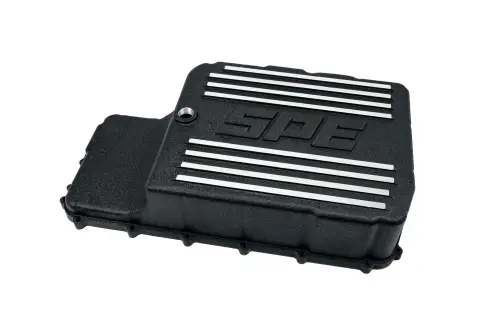 SPE Motorsport 10R140 Deep Transmission Pan for Ford (2023-26) F-250/F-350/F-450/F-550 6.7L Power Stroke (Black)