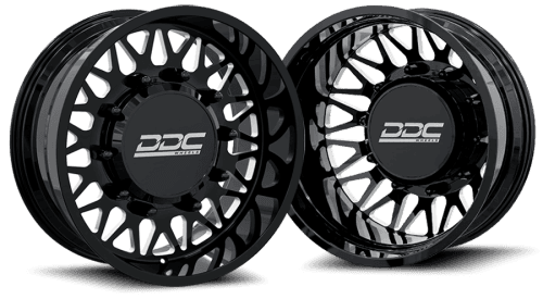 DDC Dually Wheels The Mesh Forged 22x8.25 8x200 Black/Mill SS Fronts 05-25 Ford F-350 11-14 Ford F-450