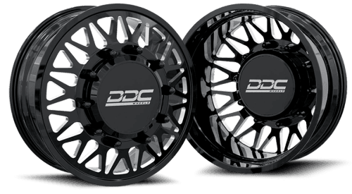 DDC Dually Wheels The Mesh Forged 20x8.25 10x225 Black/Mill 05-10 Ford 15-25 F-450/F-550 Dodge Ram 08-25 4500/5500
