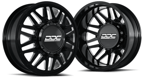 DDC Dually Wheels Aftermath Black/Milled 22X8.25 8X200 F-350 05-25 F-450 11-14 19-25 Ram 3500
